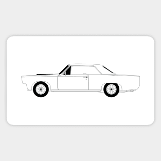 GTO Convertible Black Outline Magnet